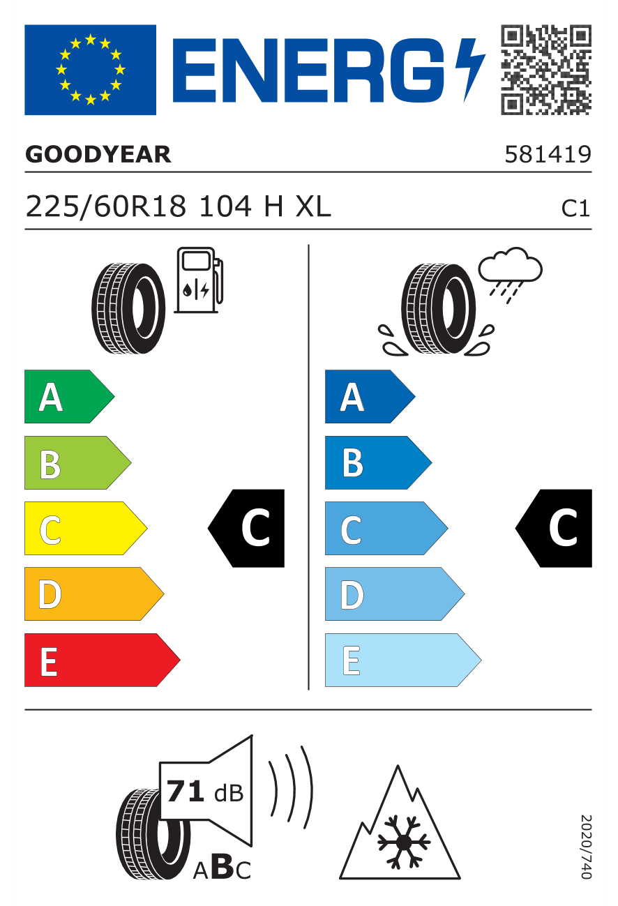 Goodyear 225/60R18 104H ULTRAGRIP PERFORMANCE + SUV XL M+S Kış Lastiği (2025)