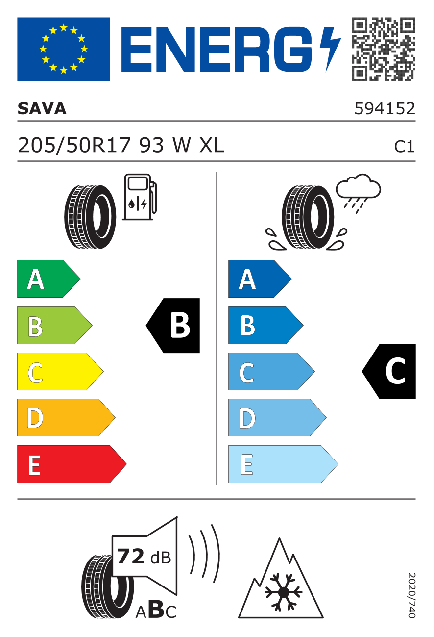 Sava 205/50R17 93W XL All Weather Dört Mevsim Lastik (2023)