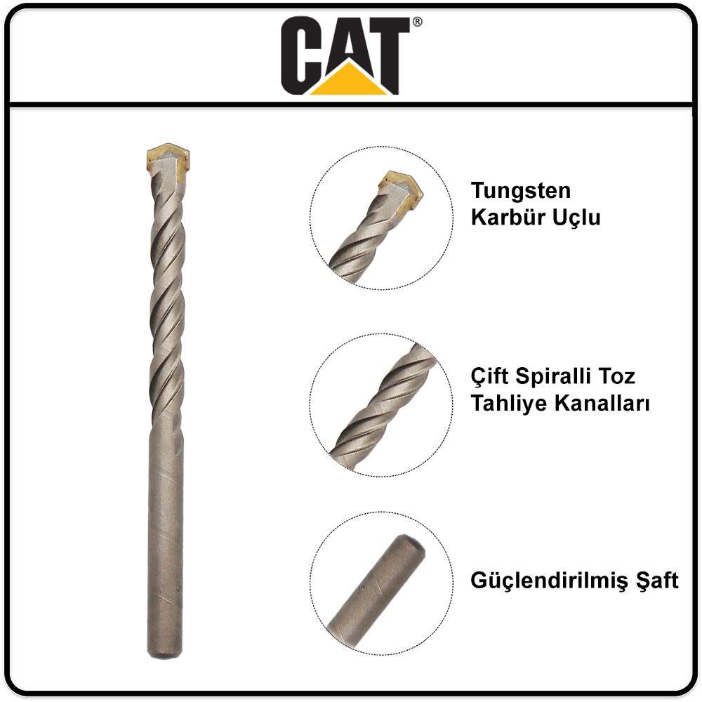 CAT DA04901 8 Parça Tungsten Karbür Beton Matkap Uç Seti 