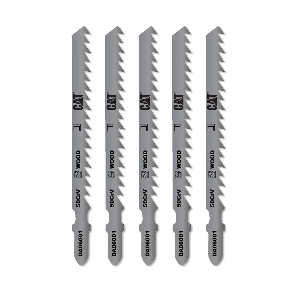 CAT DA06001 5 Parça Profesyonel Ahşap Hızlı/Kaba Kesim Dekupaj Testere Bıçağı, Ucu