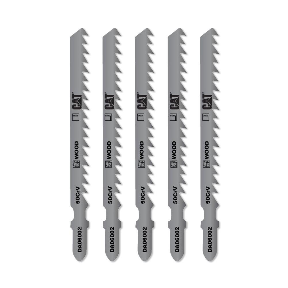 CAT DA06002 5 Parça Profesyonel Ahşap Hızlı/Kaba Kesim Dekupaj Testere Bıçağı, Ucu