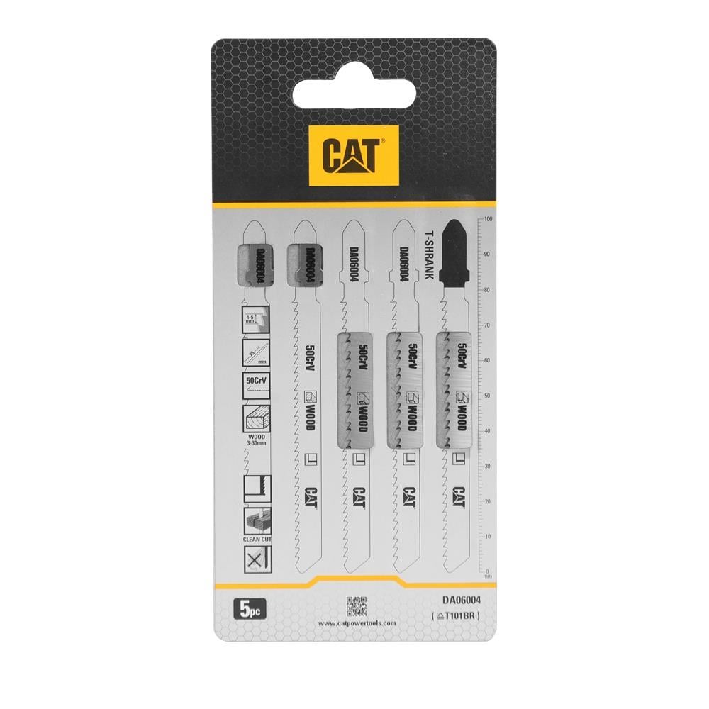 CAT DA06004 5 Parça Profesyonel Ahşap Ters Çapaksız Temiz Kesim Dekupaj Testere Bıçağı, Ucu