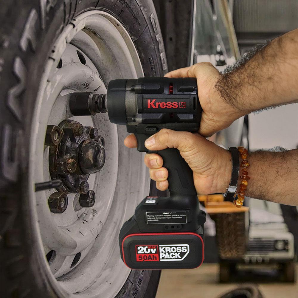 Kress KH276.91 20Volt 700/850Nm Kömürsüz Profesyonel Şarjlı Somun Sıkma (Akü Dahil Değildir)