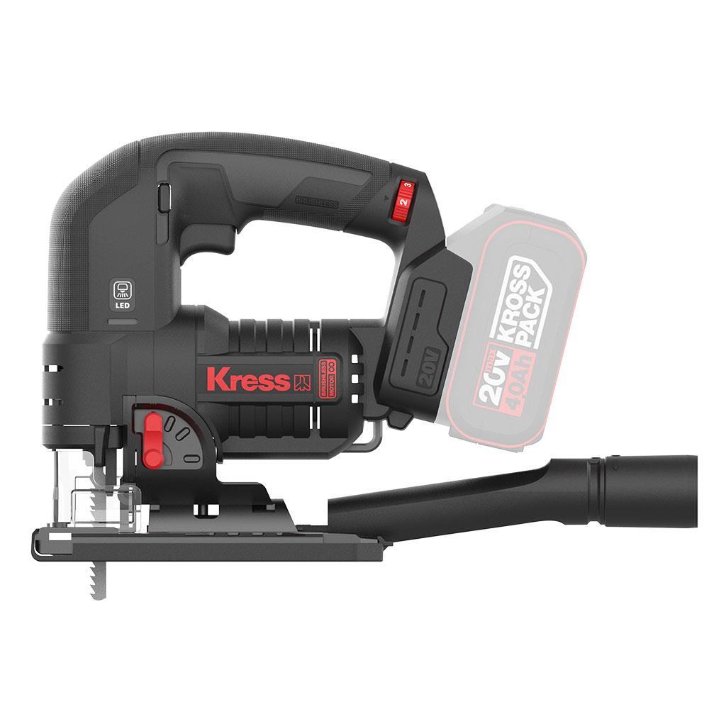Kress KUE26.9 20Volt Profesyonel Kömürsüz Devir Ayarlı Şarjlı Dekupaj Testere (Akü Dahil Değildir)