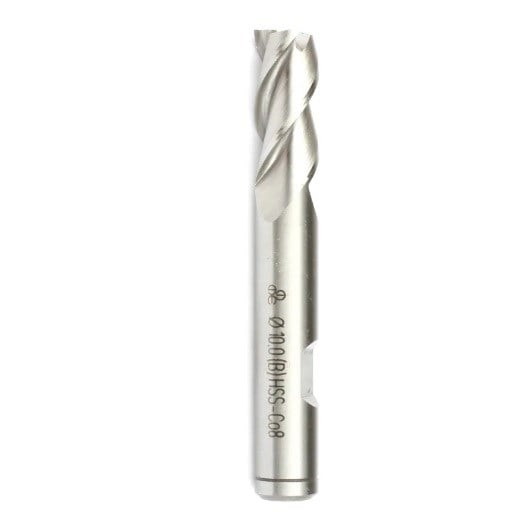 Makina Takım HSS-E (%8 Co) DIN 844 Silindirik Saplı Parmak Freze - Kısa BN 17 mm