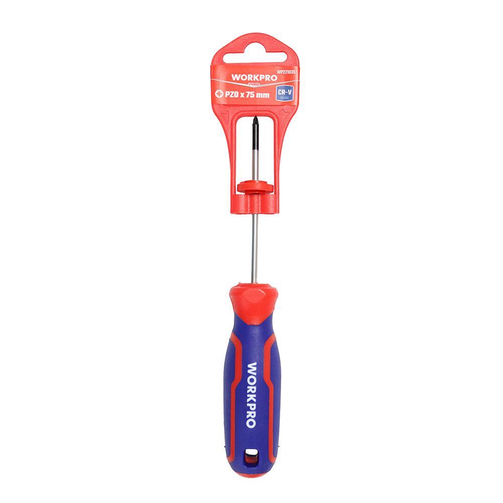 WORKPRO WP221035 PZ0x75mm CR-V Manyetik Profesyonel Yıldız Tornavida