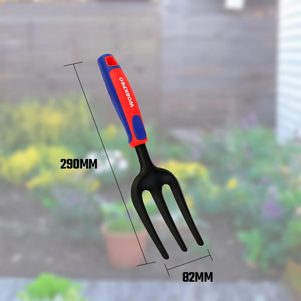 WORKPRO WP331027 290x82mm Çelik Profesyonel Mini Bahçe Çatalı