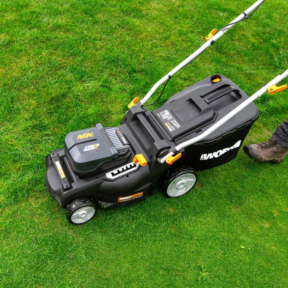 WORX WG737E 40Volt 4.0Ah. Li-ion 37CM Profesyonel Kömürsüz Şarjlı Çim Biçme 