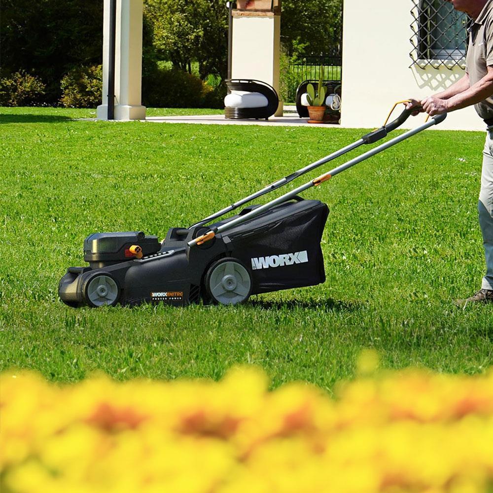WORX WG737E 40Volt 4.0Ah. Li-ion 37CM Profesyonel Kömürsüz Şarjlı Çim Biçme 