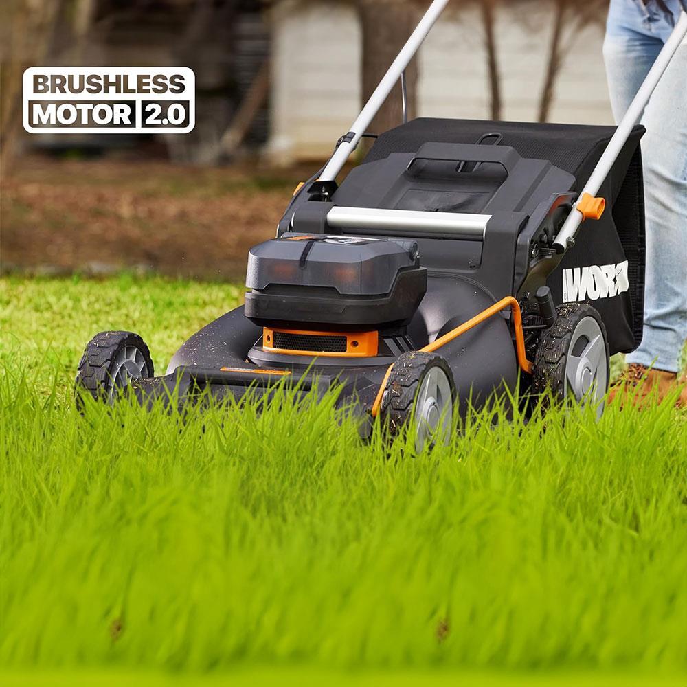WORX WG748E 40Volt 4.0Ah. Li-ion 46CM Profesyonel Kömürsüz Şarjlı Çim Biçme 