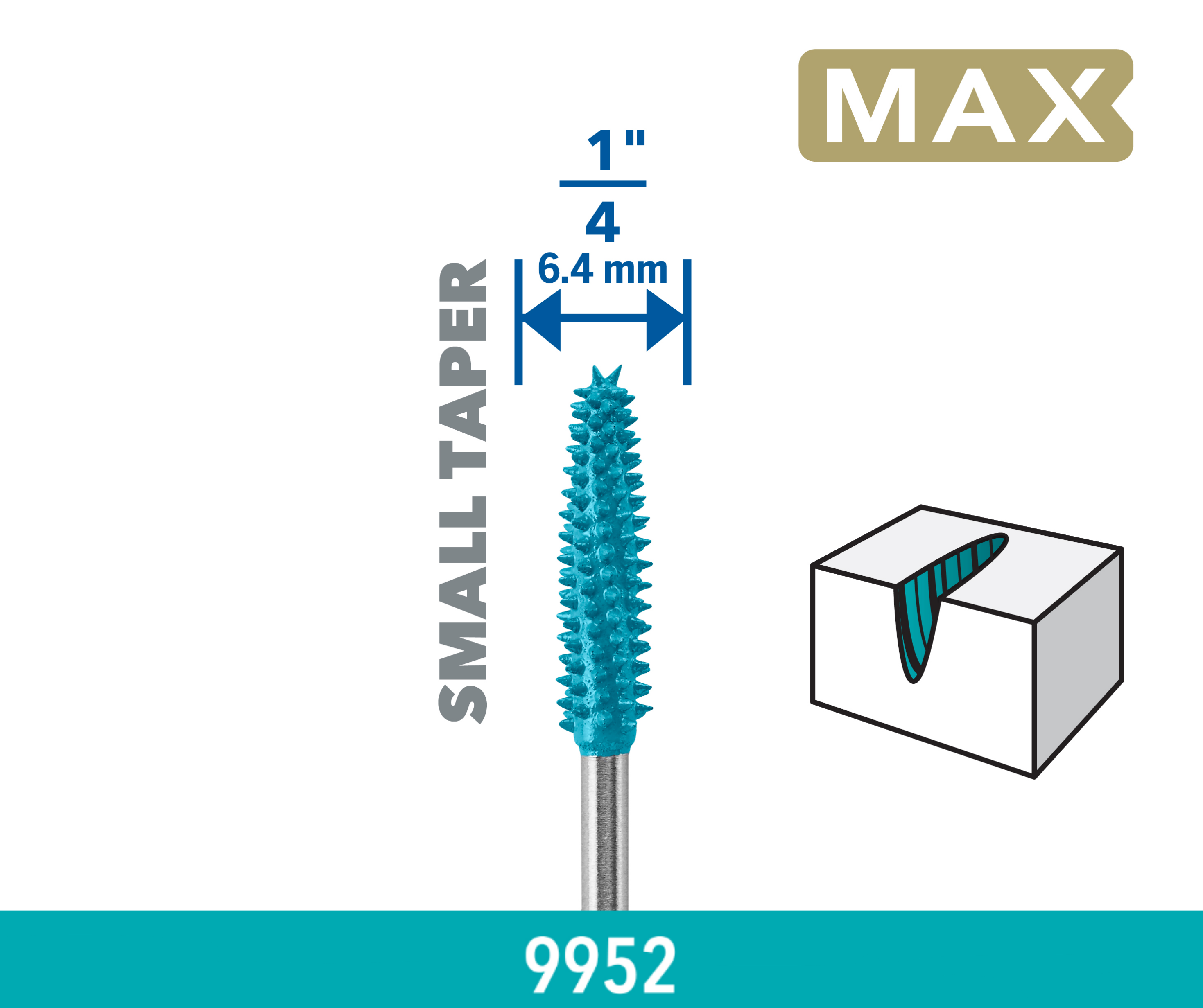 DREMEL® 2.615.995.2DM Küçük Konik Elektrikli oyma ucu DREMEL® MAX Power Carving Max 6,4mm
