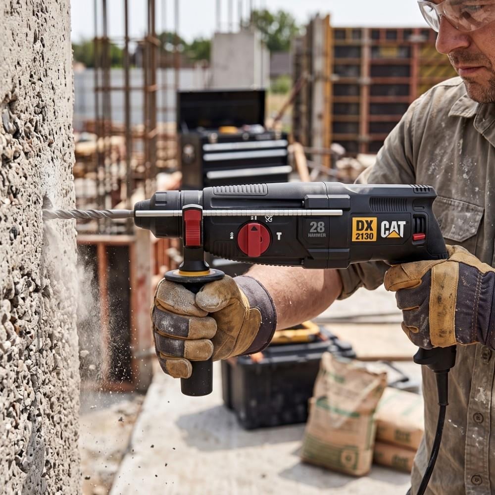 CAT DX2130 900Watt 3.2J 28MM SDS-Plus Profesyonel Kırıcı/Delici + 3 Ad Delici + 2 Ad Kırıcı Uç