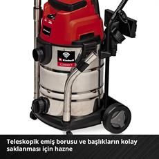 Einhell TP-VC 36/30 S Auto - Solo Akülü Islak/Kuru Süpürge (Akü ve Şarj Cihazı Dahil Değildir) - 2347143
