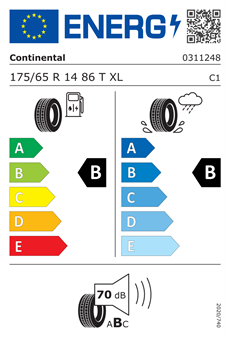 Continental EcoContact 6 XL d9 175/65R14 86T Yaz Lastiği (2023)