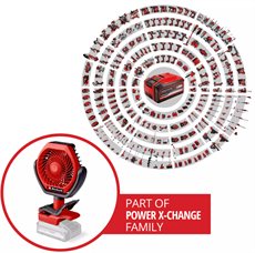 Einhell GC-CF 18/110 Li - Solo, Akülü Vantilatör (Akü ve Şarj Cihazı Dahil Değildir) - 3408061