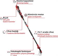 Einhell GP-LS 18/28 Li T BL - Solo, Akülü Budama Makası (Akü ve Şarj Cihazı Dahil Değildir) - 3408330
