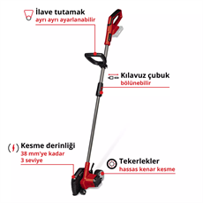 Einhell GE-LE 18/190 Li - Solo, Akülü Kenar Kesme (Akü ve Şarj Cihazı Dahil Değildir) - 3424300