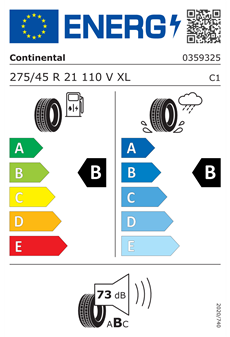 Continental 275/45R21 110V XL CrossContact LX Sport MO1 Yaz Lastiği (2024)