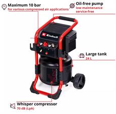 Einhell TE-AC 240/24 Silent, Sessiz Hava Kompresörü (Yağsız) - 4010452