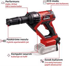 Einhell HYPRESSO 18/24-1, Akülü Yüksek Basınçlı Yıkama Tabancası - 4140135