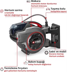 Einhell GE-HR 18/30-1 WH Li-Solo, Akülü Hortum Makarası (Su) (Akü ve Şarj Cihazı Dahil Değildir) - 4173774