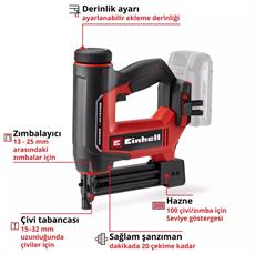 Einhell TE-CN 18/32 Li - Solo Akülü Çivi ve Zımba Tabancası (Akü ve Şarj Cihazı Dahil Değildir) - 4257800