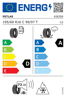 Petlas 195/60R16C 99/97T Vanmaster A/S + 6PR Dört Mevsim Lastiği (2026)