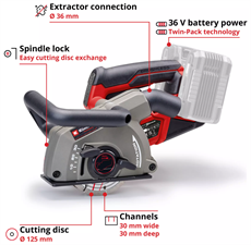 Einhell TP-MA 36/30 Li BL - Solo, Akülü Kanal Açma Makinesi (Akü ve Şarj Cihazı Dahil Değildir) - 4350800