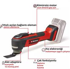 Einhell TP-MG 18 Li BL - Solo Akülü Raspalama Makinesi (Akü ve Şarj Cihazı Dahil Değildir) - 4465190