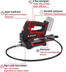 Einhell Professional TP-GR 18/690 Li Akülü Gres Yağ Pompası (Akü ve Şarj Cihazı Dahil Değildir) - 4522300