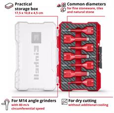 Einhell Taşlama Taş Delici Uç Seti 7 parça M-Case Kutu - 49500400