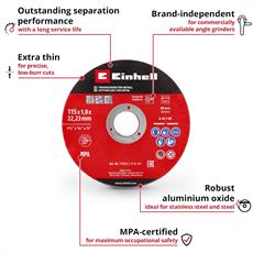 Einhell İnox kesici disk 115x1,0mm 5 Li. - 49711521