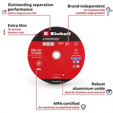 Einhell İnox kesici disk 230x2,0mm 3 Li. - 49711523