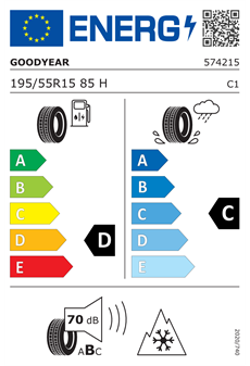 Goodyear 195/55R15 85H UltraGrip Performance + Kış Lastiği (2025)