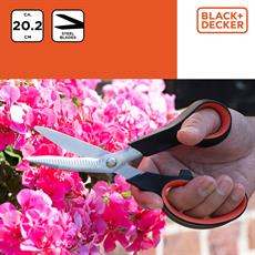 Black&Decker BXGTTO7026 Bahçe Makası 20,2 cm Ergonomik Sap