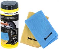 Dunlop DUN102 Araç Temizlik Seti 2 Adet Mikrofiber Bez 35x35 cm (250 g/m²) + 40 Adet Temizleme Mendili