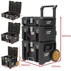 CAT DA41005 HYPER STACK Ağır Hizmet Tipi 3Lü Tekerlekli Kilitli Takım Çantası Seti