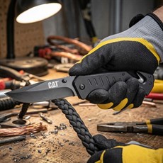 CAT DA980012 3 IN 1 Çok Fonksiyonlu Katlanabilir 20CM Paslanmaz Çelik Siyah Kamp Çakısı