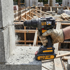CAT DX1120 18Volt/2.0Ah Li-ion Çift Akülü Kömürsüz Profesyonel Şarjlı Darbeli Matkap + DA01902 45 Parça Vidalama Uç Seti