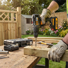 CAT DX1120 18Volt/2.0Ah Li-ion Çift Akülü Kömürsüz Profesyonel Şarjlı Darbeli Matkap + DA01902 45 Parça Vidalama Uç Seti