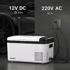 Coolist CLK15B 12/24Volt/ 220Volt 15 Litre Kompresörlü Bluetooth Bağlantılı Oto Buzdolabı