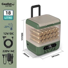 Coolist CLK18W 12/24Volt/ 220Volt 18 Litre Kompresörlü Tekerlekli Outdoor Oto Buzdolabı