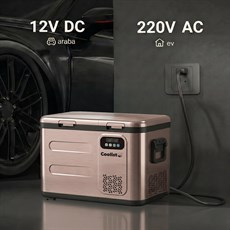 Coolist CLK40D 12/24V/220Volt 39 Litre Çift Bölmeli Outdoor Kompresörlü Bluetooth Bağlantılı Oto Buzdolabı