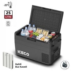 ICECO MCD25B 12/24Volt 25 Litre Kompresörlü Oto Buzdolabı/Dondurucu + Buz Kaseti