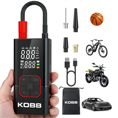 KOBB KB412 Li-ion Şarjlı 150 PSI Dijital Göstergeli Akıllı Lastik Şişirme Pompası+ Powerbank + SOS + Led Lamba