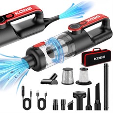 KOBB KBV20 12Volt/ Li-ion Şarjlı Kömürsüz Motor Hibrit Araç Süpürgesi + 8 Parça Aksesuar Seti + Taşıma Çantası