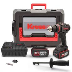 Kress KUC33.1 20Volt/5.0Ah Li-ion 95Nm Çift Akülü Kömürsüz Profesyonel Şarjlı Darbeli Matkap