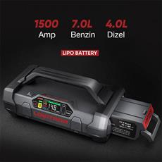 Lokithor APARTX1500 12V 1500Amp Li-Polimer Akıllı Akü Takviye + Pompa + Powerbank + Led Lamba