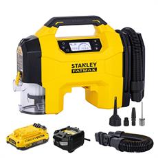 STANLEY SXVI02001A 12V/18V 2Ah Li-ion Şarjlı 160 PSI Dijital Göstergeli Lastik&Yatak Şişirme Pompası+Araç Süpürgesi