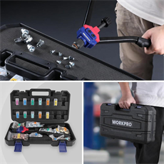 WORKPRO WP200532 400mm INC/MM Ağır Hizmet Kollu Somun Perçinleme Tabancası + 185 Adet Perçin